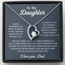 To My Daughter Necklace, Gift for Daughter from Dad, Father Daughter Necklace