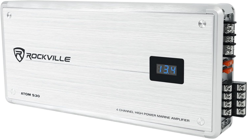 Amplificador marino Atom S30 2400 W amplificador de 4 canales con medidor de voltios + micrófono Pa - Imagen 2 de 9