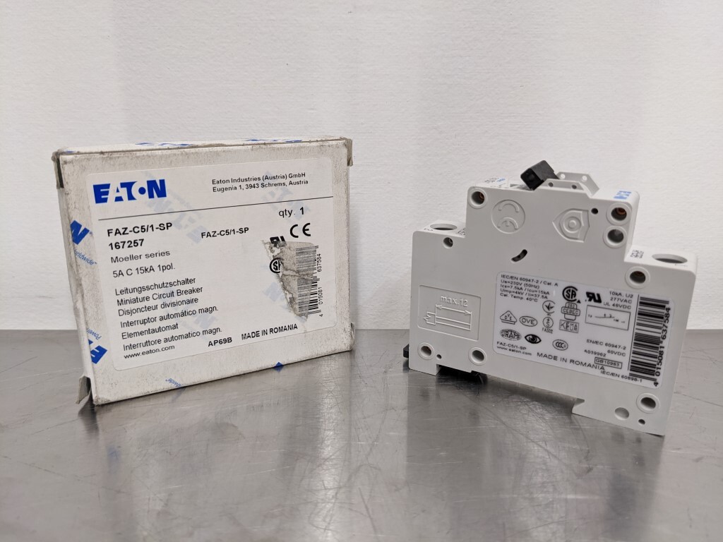 Eaton FAZ-C5/1-SP Miniature Circuit Breaker Moeller Series 167257 