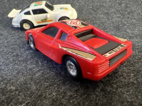 Vintage Slot Cars 1:43 Lot Of 2 - Porsche 911 Turbo Car White & Ferrari 28 Red - Picture 15 of 20
