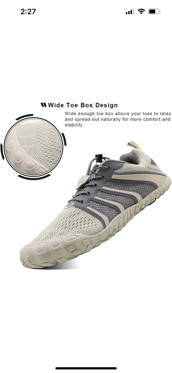 Oranginer Men's Barefoot Shoes Big Toe Box Minimalist Cross