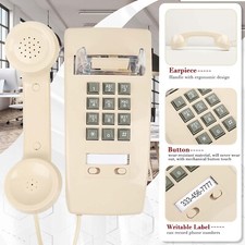 Vintage Wall Phone with Classic Design,Corded Wall Phone,Crisp Mechanical Ringer