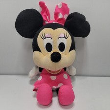 Minnie Mouse Plush Stuffed Animal Toy 12" Pink Polka Dot Dress