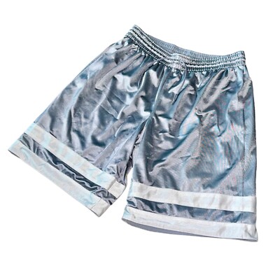 ウェア 00s NIKE buggy basketball shorts silver Rare Vintage Nike Dazzle Silky Shiny Basketball Shorts