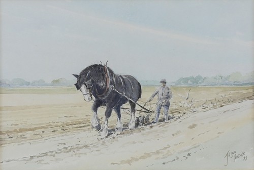 Watercolour by Jason Partner. Spring Ploughing - Picture 2 of 5