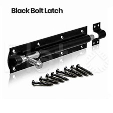 2 Pcs 4"/6"/8" Tower Bolt Lock for Shed Garden Gate Bolt Door Locks with Screws