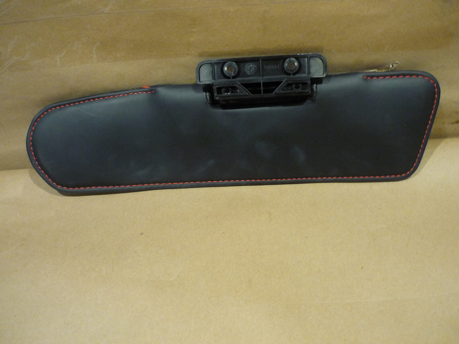 Ferrari California RH Passenger Side Sun Visor Alcantara & Leather P/N 69765300