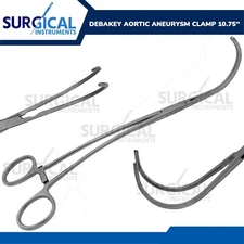 Debakey Atraumatic Aortic Aneurysm Clamp 10.75'' Vascular Instruments German Gr