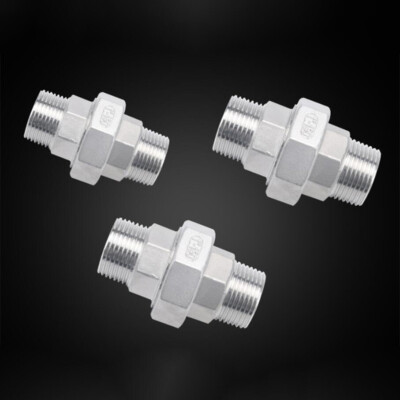 BSP Equal Male Union 304 Stainless Steel Thread Connector Pipe Fitting Adapter