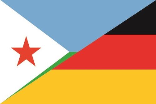 Fahne Flagge Dschibouti-Deutschland 20 x 30 cm Bootsflagge Premiumqualität - Bild 1 von 1