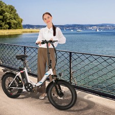 500W 48V Electric Bike 20in Fat Tire E-Folding Bike City Bicycle Cruise Control  