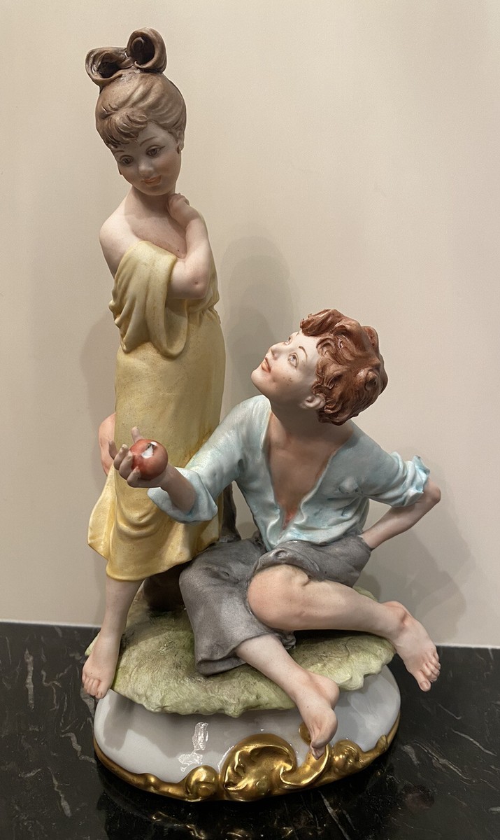 Vintage Capodimonte Figurine Artist Bruno Merli Children with