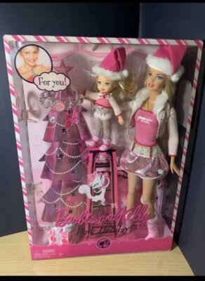 2008 Mattel Pink Holiday Barbie and Kelly #P9341 Play Collector