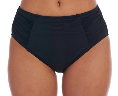 NWOT La Blanca Island Goddess High Waisted Black Bikini Bottoms - 20W