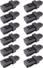 Tarp Clips 12 Pcs - Heavy Duty Lock Grip, Tent Clip, Tarp Clamp, Tarp Hold down