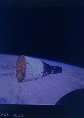 Vintage NASA 4x5'' Kodak Transparency - Gemini 6A The First Space Rendezvous