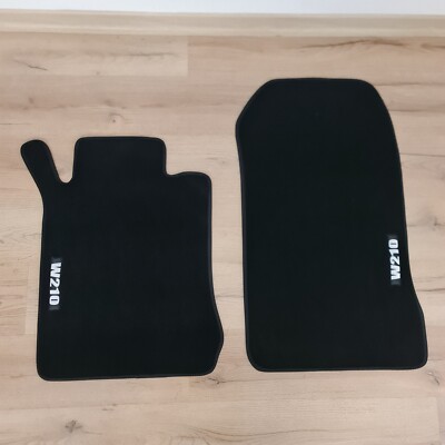 Front Two Floor Mats Velour for Mercedes E-Class W210 Waterproof Carpet Liners