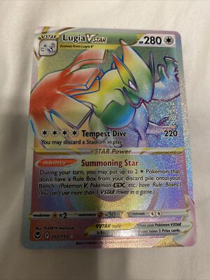 silver star pokemon card Lugia Vstar 139/195- Tempest - Ultra Rare Pokemon Card Serperior VSTAR 196/195