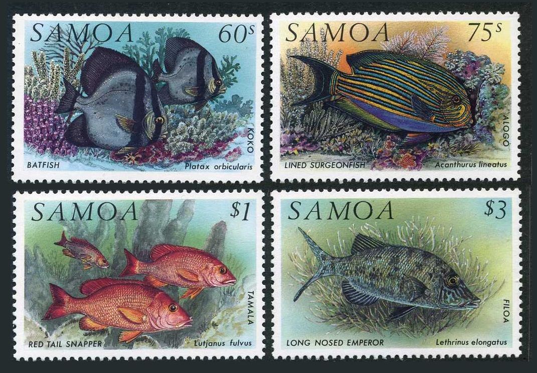Samoa 819-822, MNH. Michel 746-749. Fish 1993. | eBay