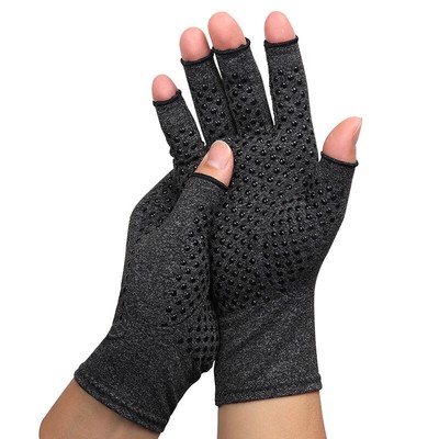 Outdoor-Halbfinger-Druck Anti-Rutschpunkt-Verschleißhandschuhe Radsportfitness 