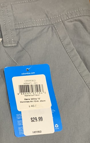 Columbia Herren Washed Out Shorts 34W 10L Grey Ash - Bild 3 von 4