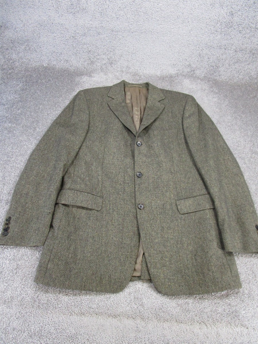 Hugo Boss Blazer Mens 46 Angelico Green Wool Single Breasted