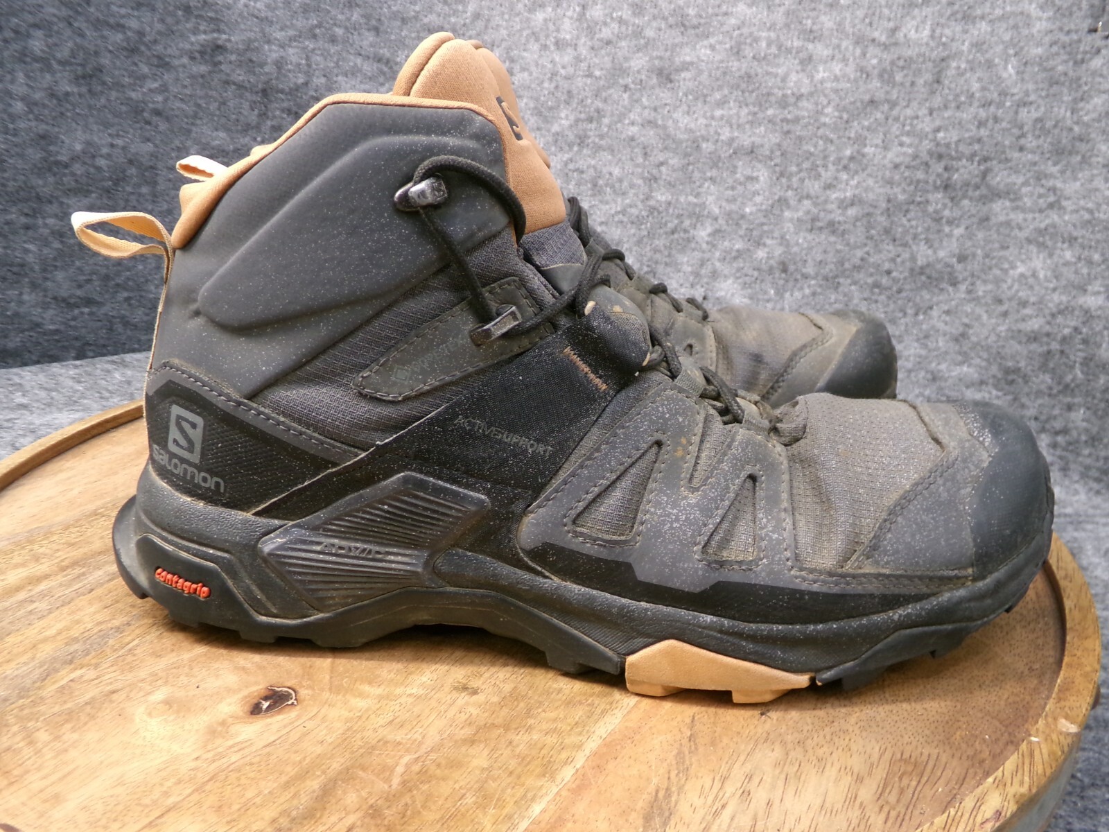 Stivali da trekking Salomon donna X Ultra 4 Mid GTX GORE TEX grigio mousse moka taglia 9 5