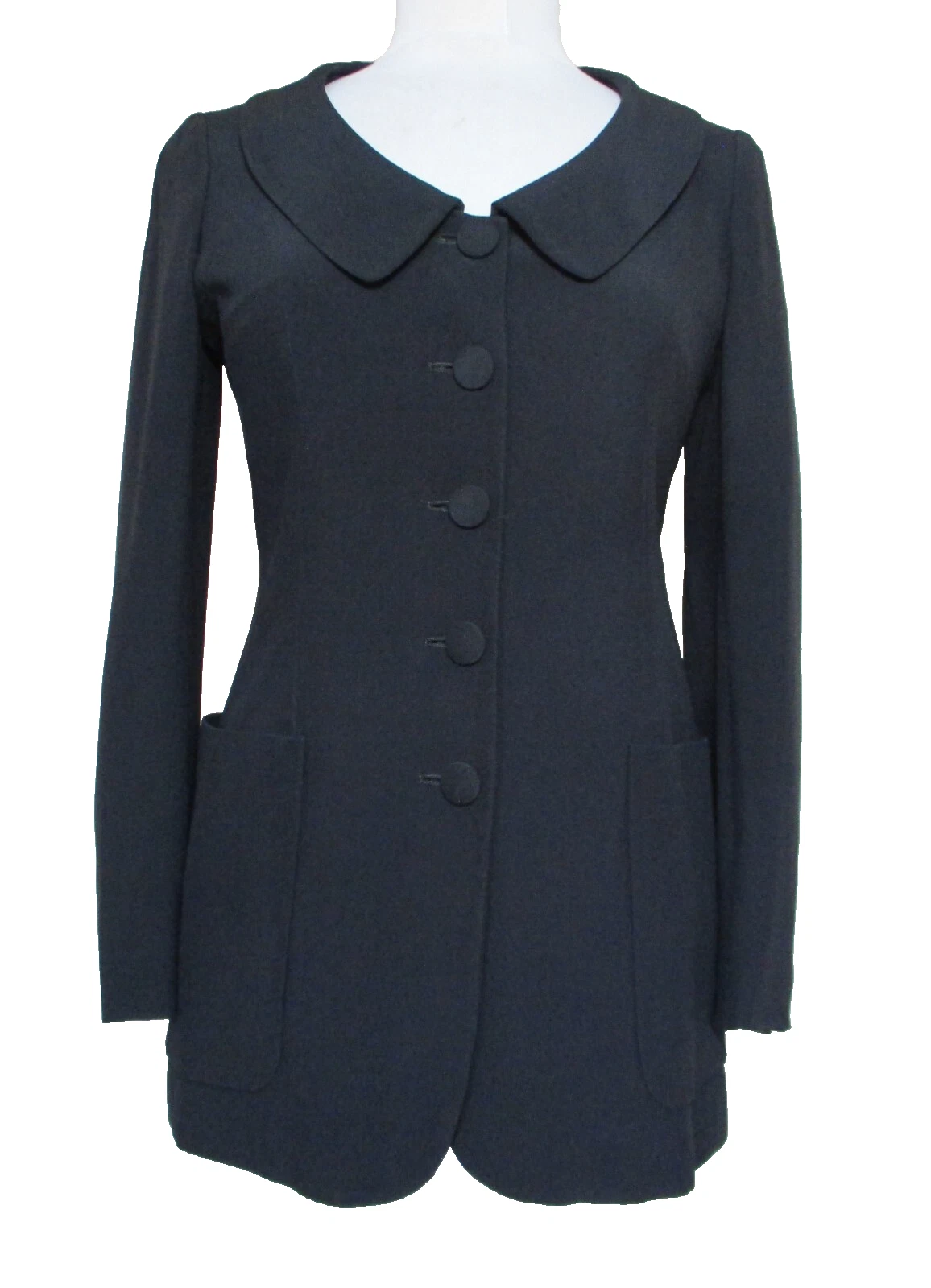 Giacca nera Moschino Couture vintage anni 90 taglia 6 blazer lungo donna aderente