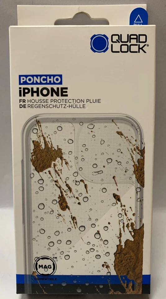 QUAD LOCK IPHONE 6+ 6S+ PLUS CLEAR PONCHO COVER CASE MOTORCYCLE SCOOTER RUNNING - Image 3 of 3