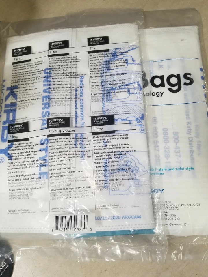 (4) Kirby Micron Magic Filtration for Kirby Home Cleaning System 205811 - Image 3 of 4