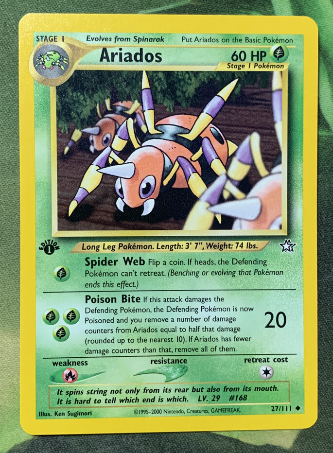 1st Edition Ariados 27/111 - Neo Genesis - Near Mint