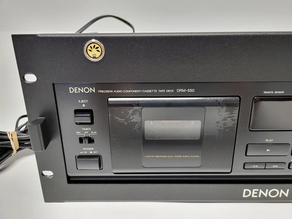 Cubierta de casete estéreo HiFi Denon DRM-550 de colección de los años 90 con montaje en rack Foto 4 de 4