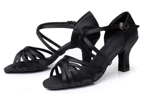 Neu Damen 5 cm Absatz Lateintanschuhe, Salsa, Latein Tanzschuhe, Ballroom DE* - Bild 6 von 28