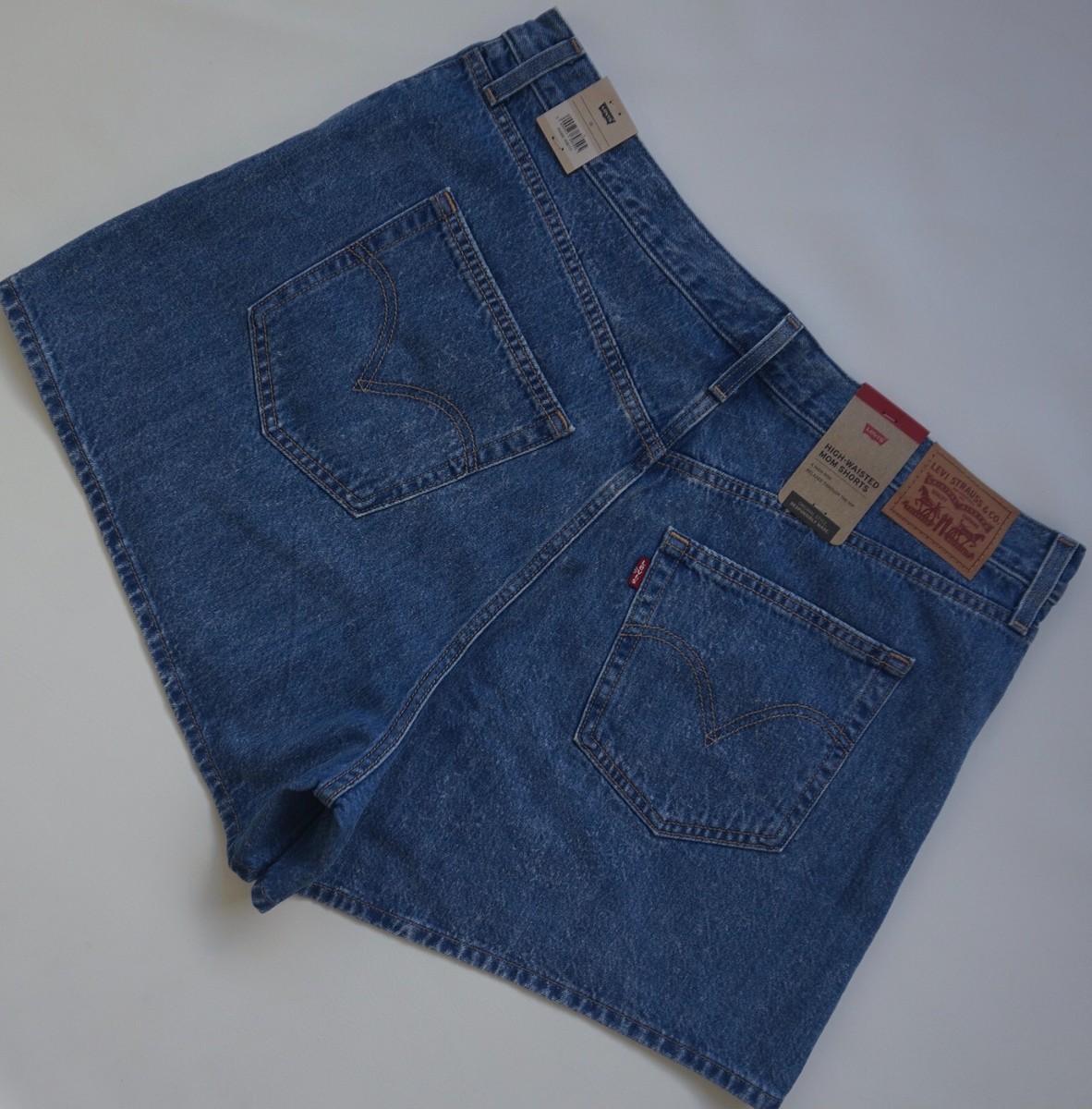 LEVI'S PLUS Size HIGH WAISTED MOM Shorts Women's, Authentic BRAND