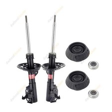 2 x KYB Shock Absorbers Strut Top Mount Kit Front 338002 338001 KSM7154