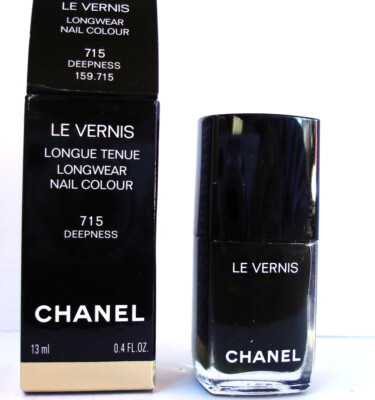 Chanel Nail Polish Le Vernis Longwear #715 DEEPNESS Black+ Limited