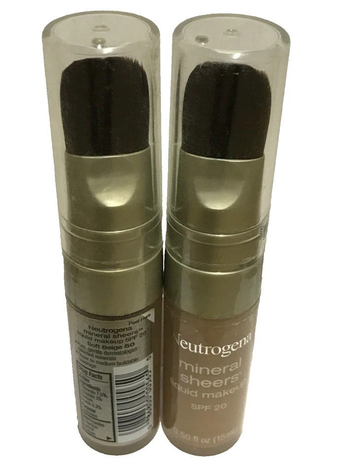 Neutrogena Mineral Sheers Liquid Makeup SPF 20 Soft Beige # 50 (Pack of 2) - Image 2 of 2