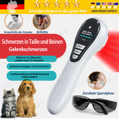 808nm+605nm Low Level Red Laser Therapy LLLT Portable Body Pain Relief Device