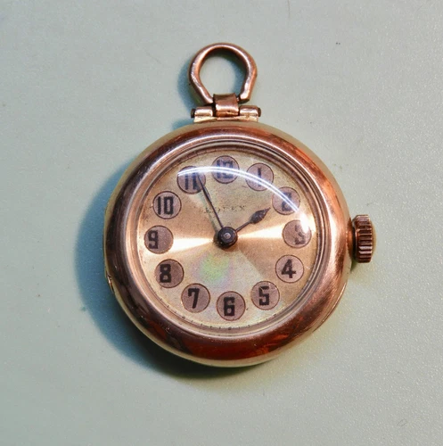 ROLEX, Vintage ladies 9k Gold Rolex pendant watch, working