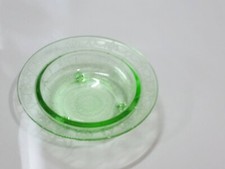 Vintage Green Mosser Cameo Ballerina 3 Footed Childs Bowl 5 1/2" W