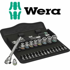 Wera 8100 Zyklop SA8 Metal-Switch Slim Ratchet & Metric Socket Set - 1/4" Drive