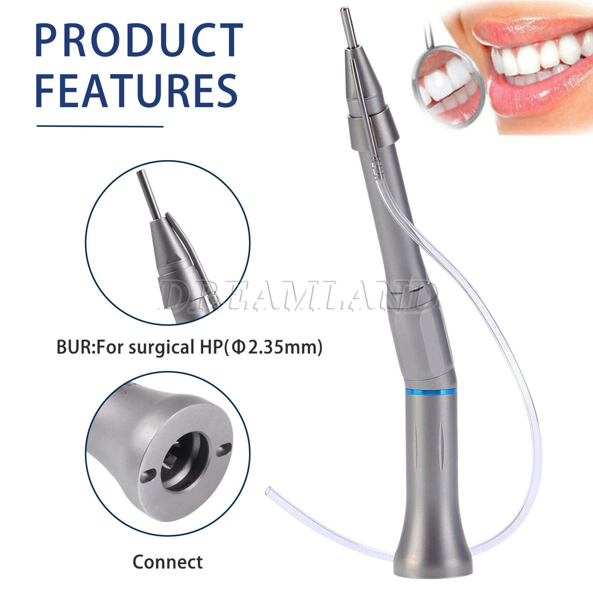 Dental 20° Degree Straight Head Surgical Operation Handpiece