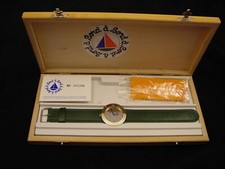 Wristwatch Bord a' Bord Uni-Sex Bronze Genuine Leather NOS 1980s France