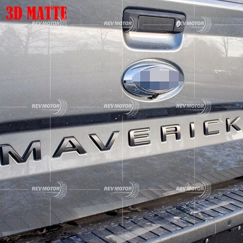 0.3 in Matte Black Tailgate Insert Letters Badge For Maverick Emblem 2022-2024