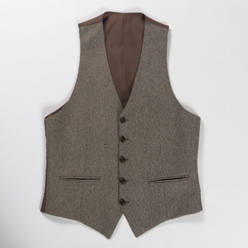VTG 70's THREE PIECE SUIT FRANCE WOOL BLEND 3 PC JACKET TROUSERS VEST 36 31 X 28 - Picture 4 of 21