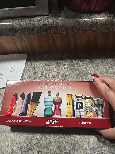 Carolina Sampler Authentic Fragrance Sampler For Her & Him Carolina Herrera,Rabanne,Jean ...