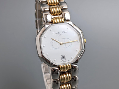 Christian Dior D45-204 Gold Silver Two-Tone Quartz Unisex Watch