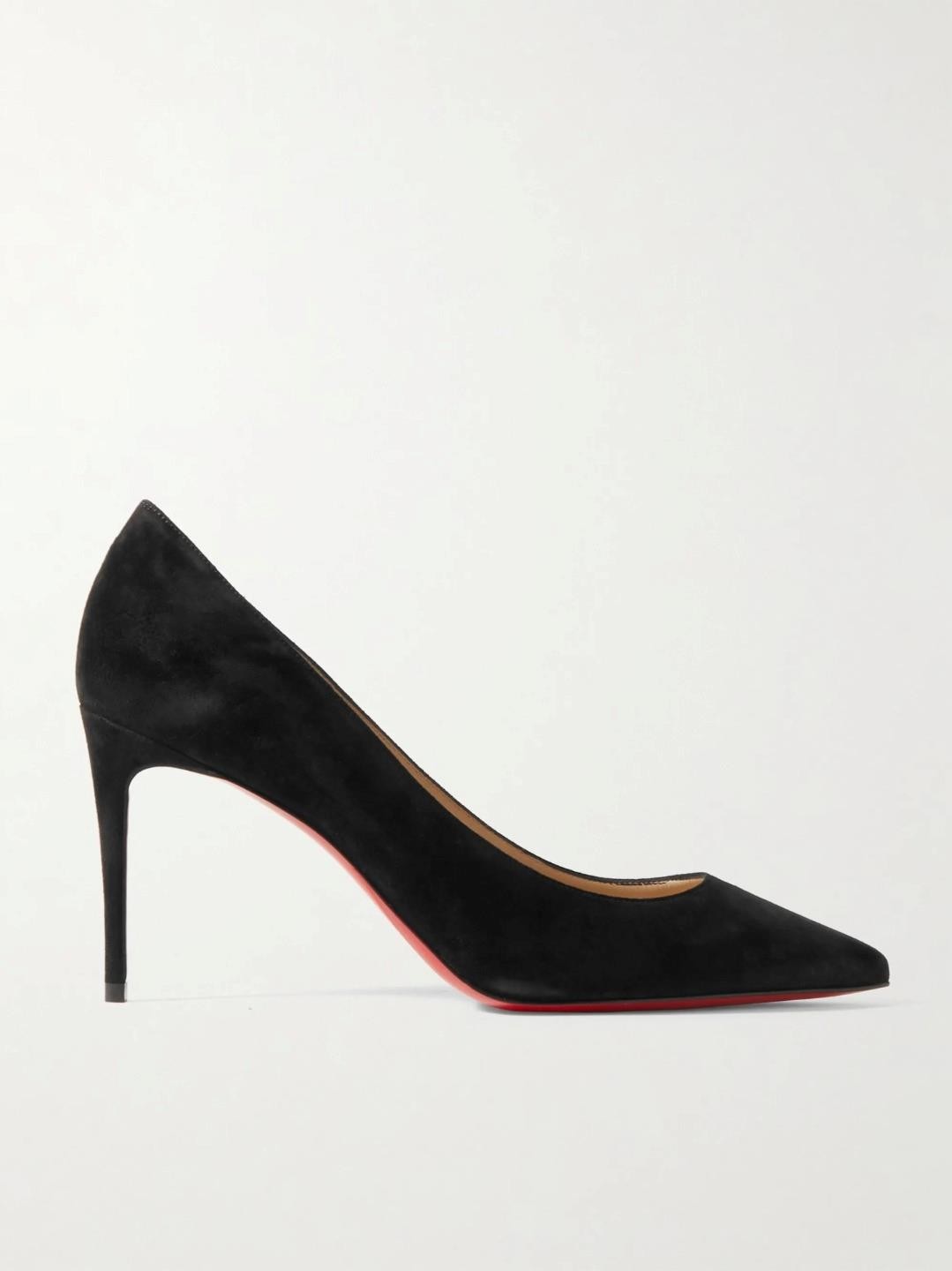 Christian Louboutin KATE 85 Suede Heels Pumps Shoes Black $795
