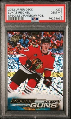 Lukas Reichel [Rainbow Foil] #235 2022 Upper Deck card
