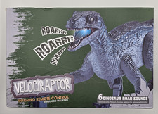 Dinosaur Velociraptor Robot w/ Light Sound NIB See Pics Remote Control